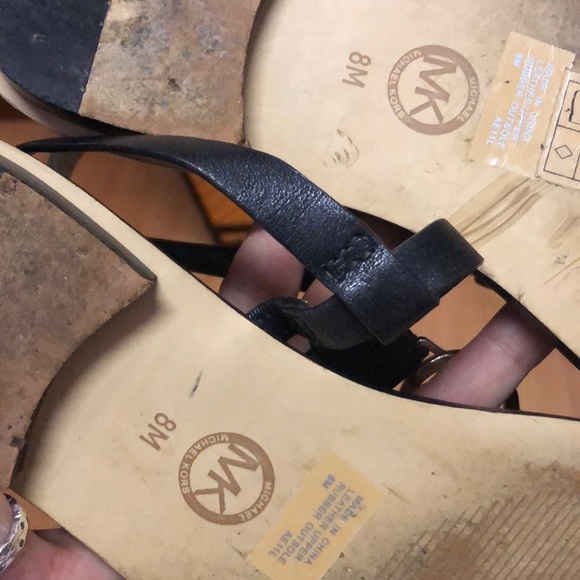 Leather MK T-Strap Sandal - Picture 6 of 7